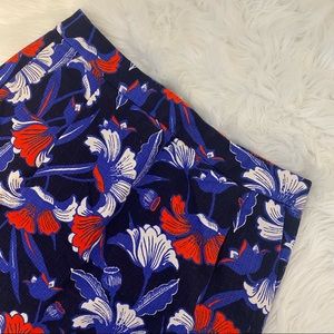 J Crew Basketweave Floral Pencil Skirt with Pockets